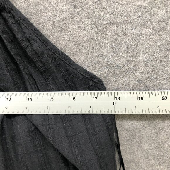 Zara Sleeveless Midi Shift Dress Womens M Black Braided Strap Beachy Gauzy - Picture 5 of 9